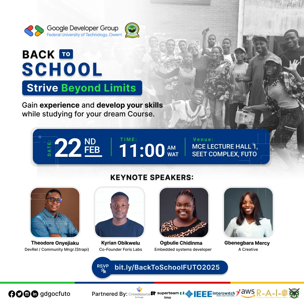 GDG FUTO Back to School